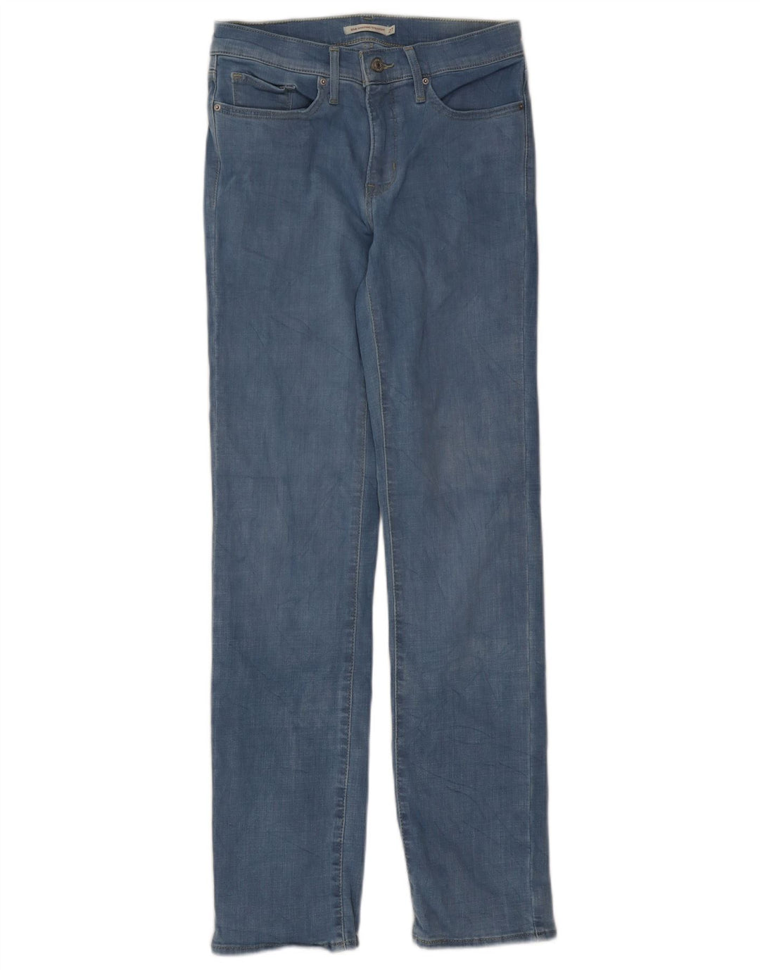 Levi's Womens 314 Shaping Straight Jeans W27 L32 Blue Cotton