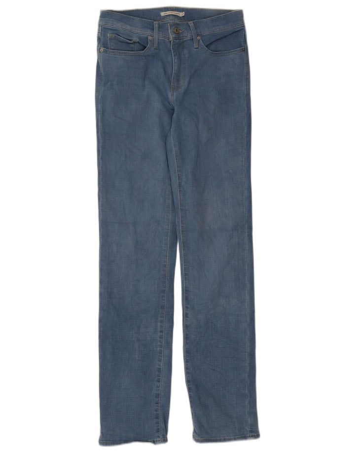Levi's Womens 314 Shaping Straight Jeans W27 L32 Blue Cotton