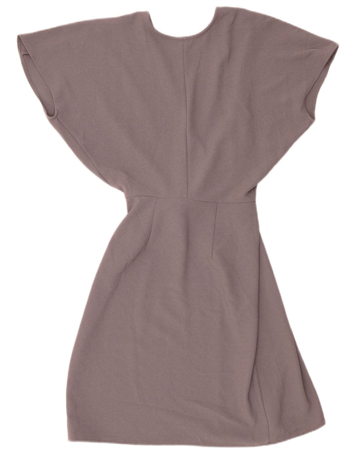 Topshop Womens Batwing Wrap Dress UK 8 Small Grey Polyester