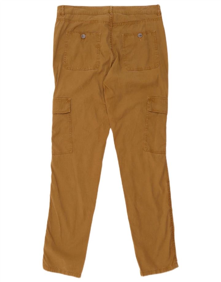 Massimo Dutti Womens Slim Cargo Trousers EU 38 Small W28 L31 Brown Lyocell
