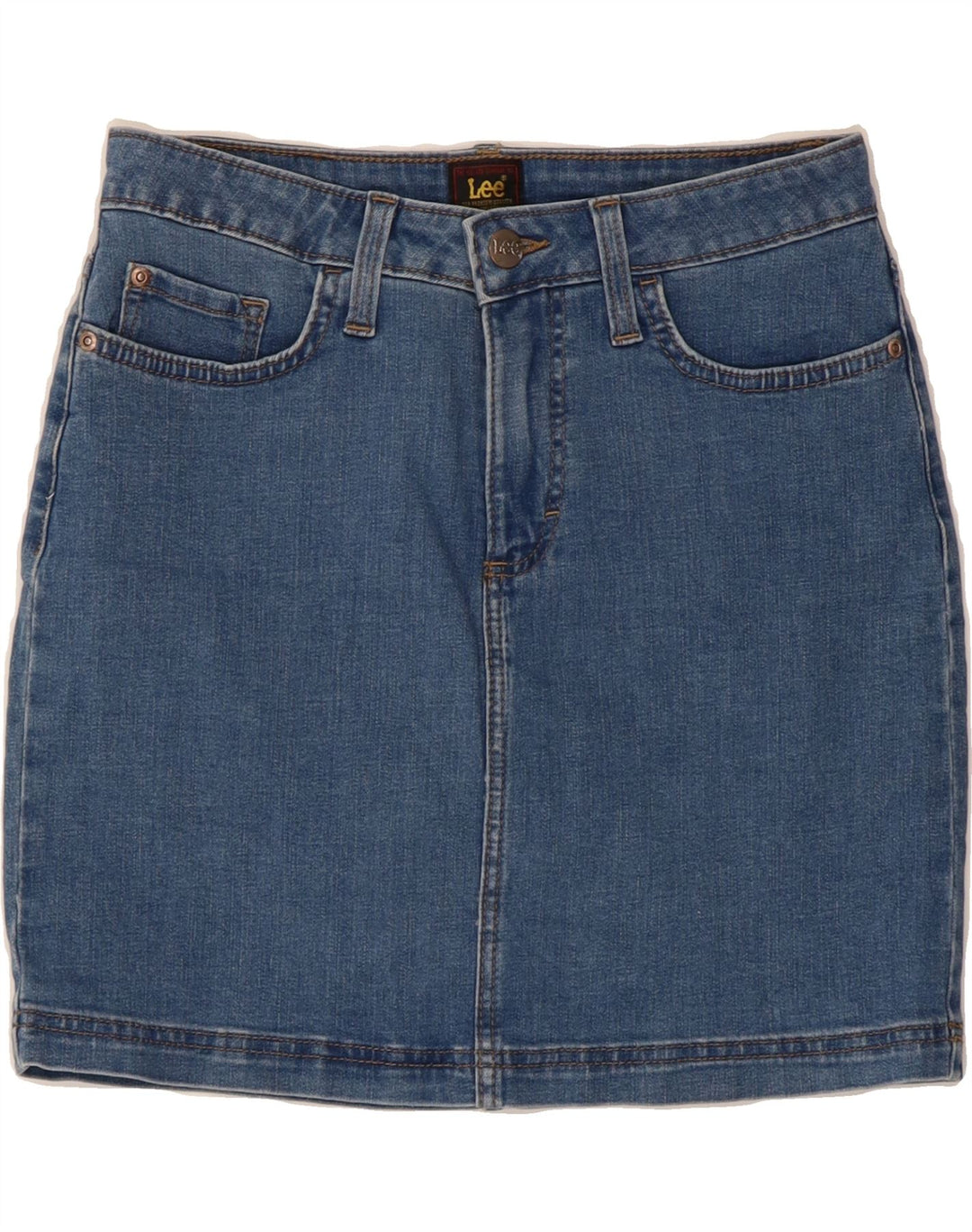 LEE Womens Denim Skirt US 6 Medium W28 Blue Cotton Vintage Lee and Second-Hand Lee from Messina Hembry 