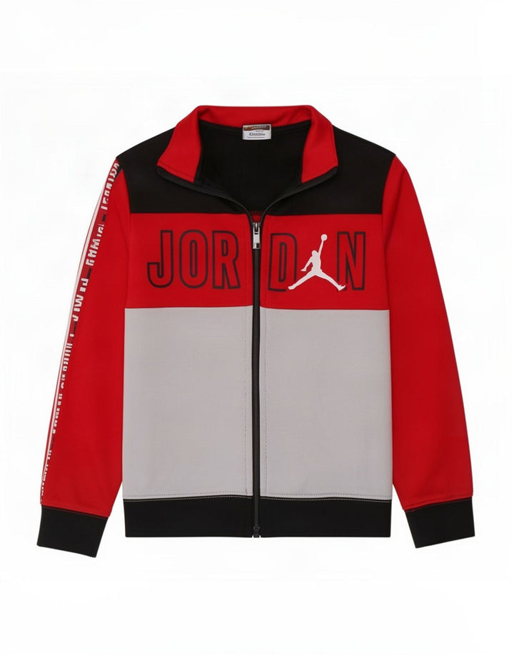 Jordan Boys Graphic Tracksuit Top Jacket 5-6 Years Medium Red Colourblock