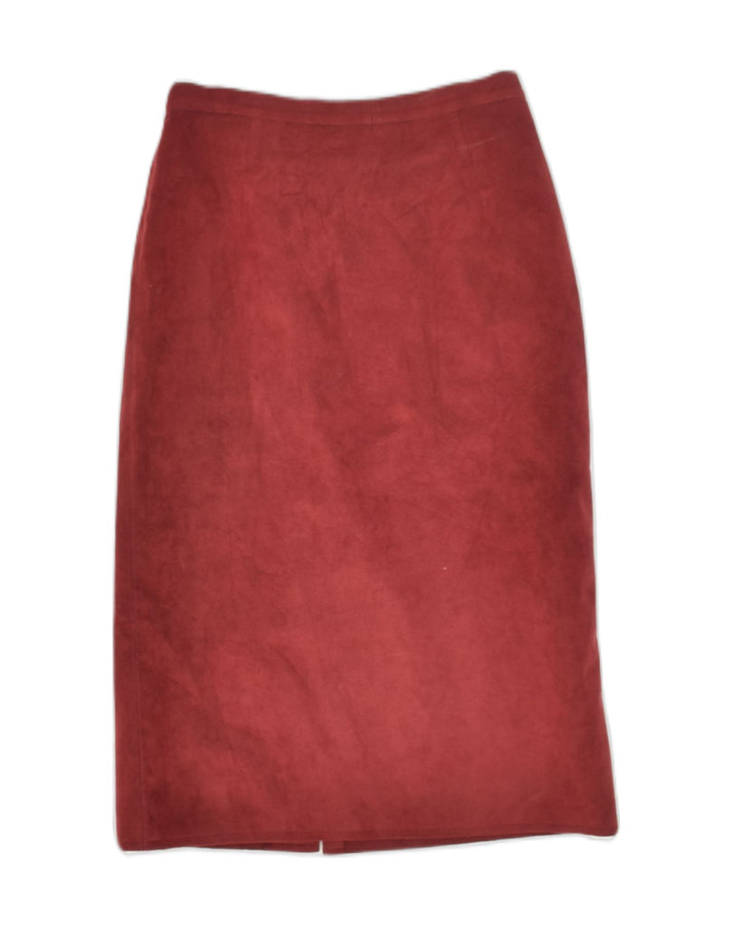 DELBA ALCANTARA Womens Midi Skirt IT 44 Medium W26 Burgundy | Vintage Delba Alcantara | Thrift | Second-Hand Delba Alcantara | Used Clothing | Messina Hembry 