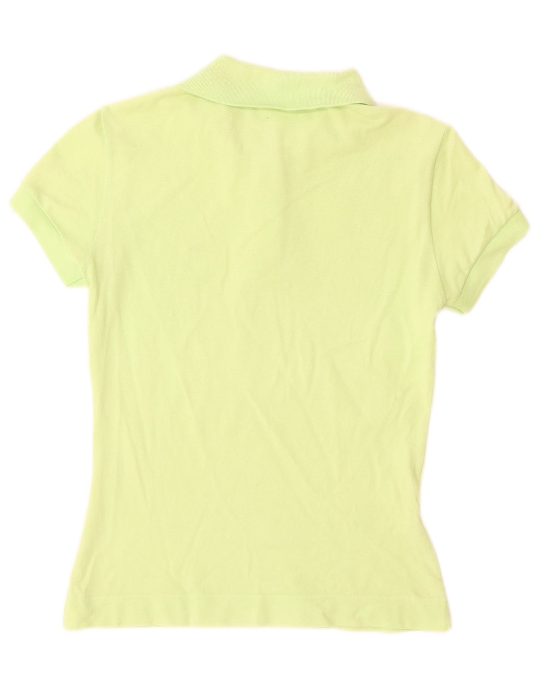 Lacoste Womens Polo Shirt Size 38 Medium Green Cotton
