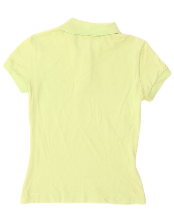 Lacoste Womens Polo Shirt Size 38 Medium Green Cotton