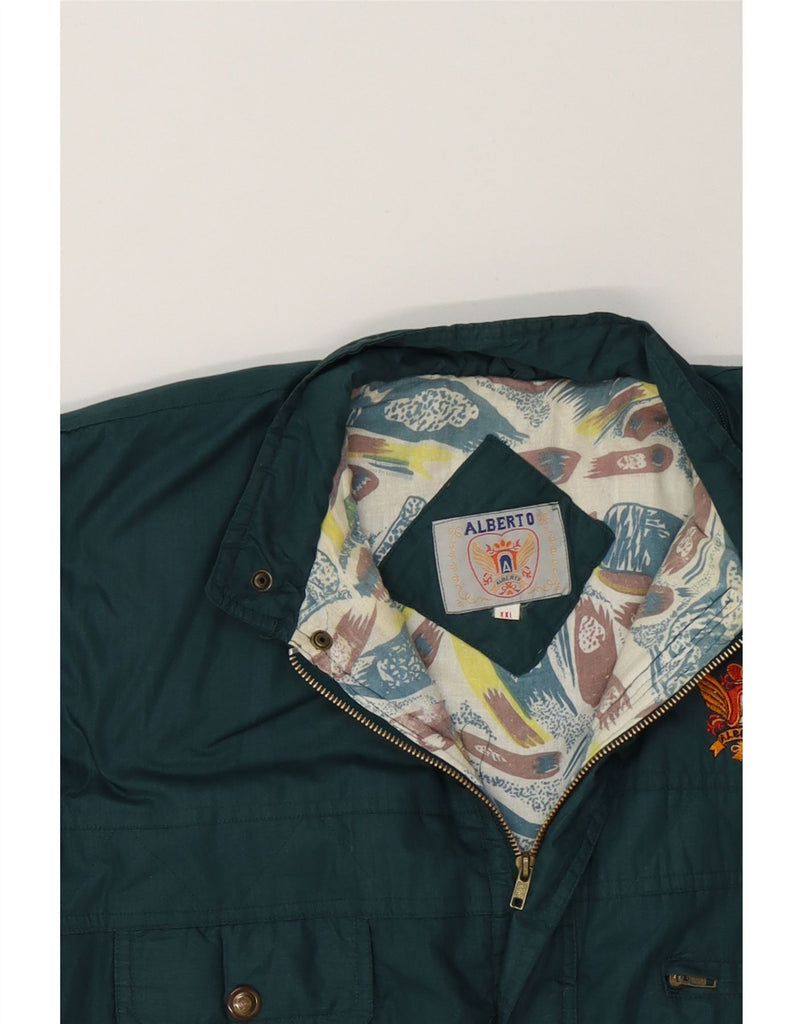 VINTAGE Mens Windbreaker Jacket UK 44 2XL Green Vintage Vintage and Second-Hand Vintage from Messina Hembry 