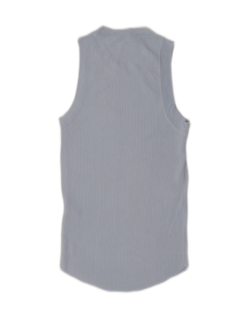 ZARA Womens Vest Top UK 8 Small Blue Viscose Vintage Zara and Second-Hand Zara from Messina Hembry 