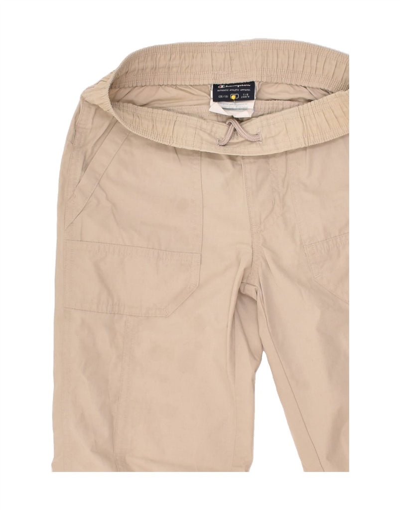 CHAMPION Boys Straight Chino Trousers 7-8 Years W24 L22 Beige Cotton | Vintage Champion | Thrift | Second-Hand Champion | Used Clothing | Messina Hembry 