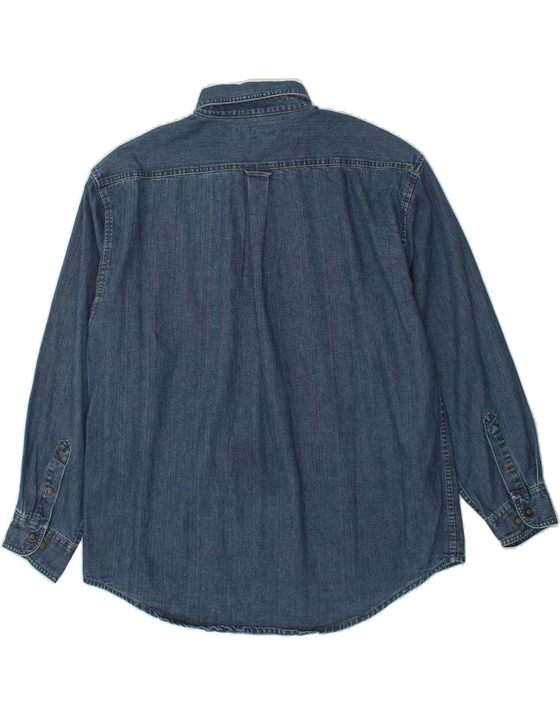 VINTAGE Mens Denim Shirt XL Blue Cotton Vintage Vintage and Second-Hand Vintage from Messina Hembry 