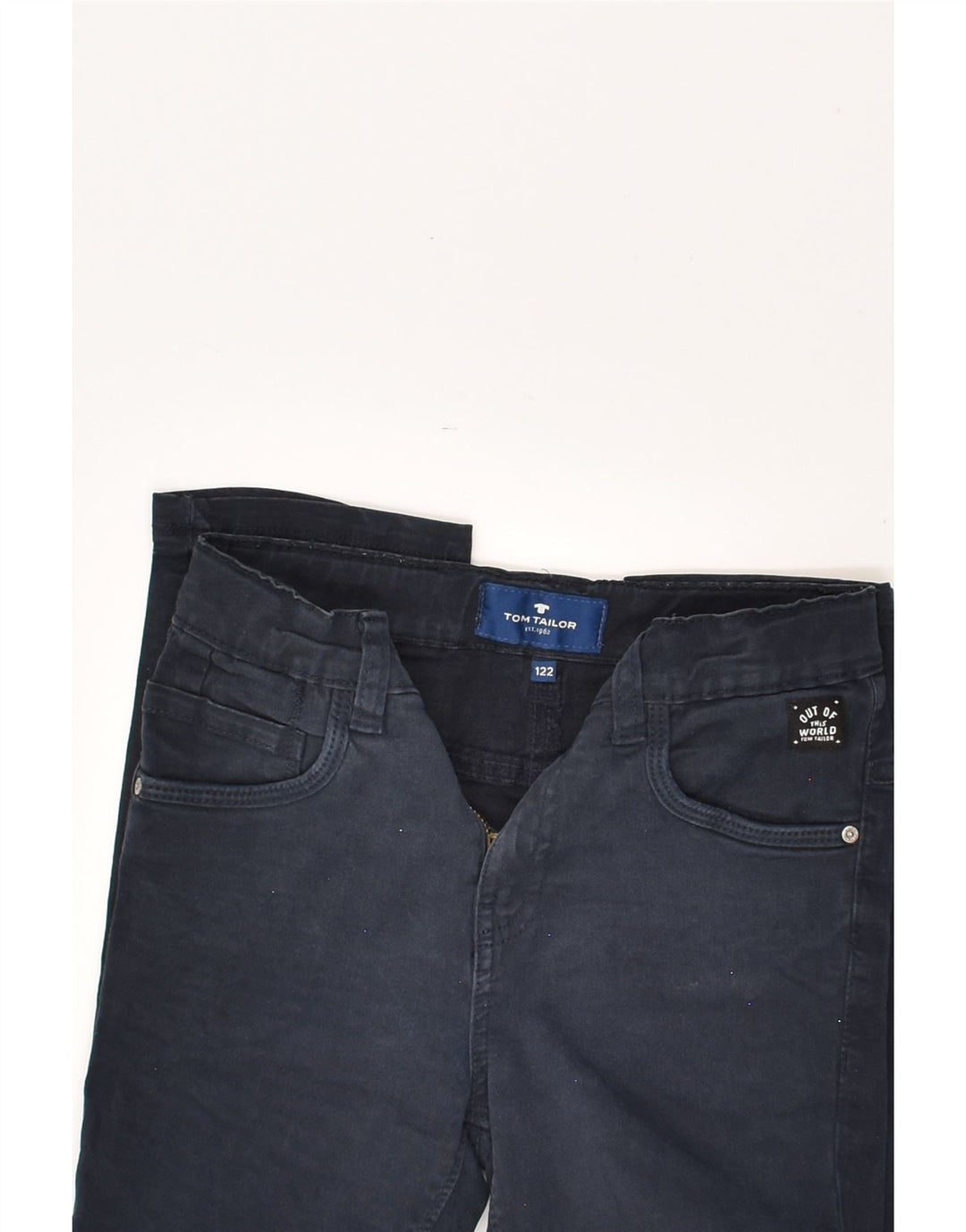TOM TAILOR Boys Straight Jeans 7-8 Years W24 L26  Navy Blue Cotton | Vintage Tom Tailor | Thrift | Second-Hand Tom Tailor | Used Clothing | Messina Hembry 