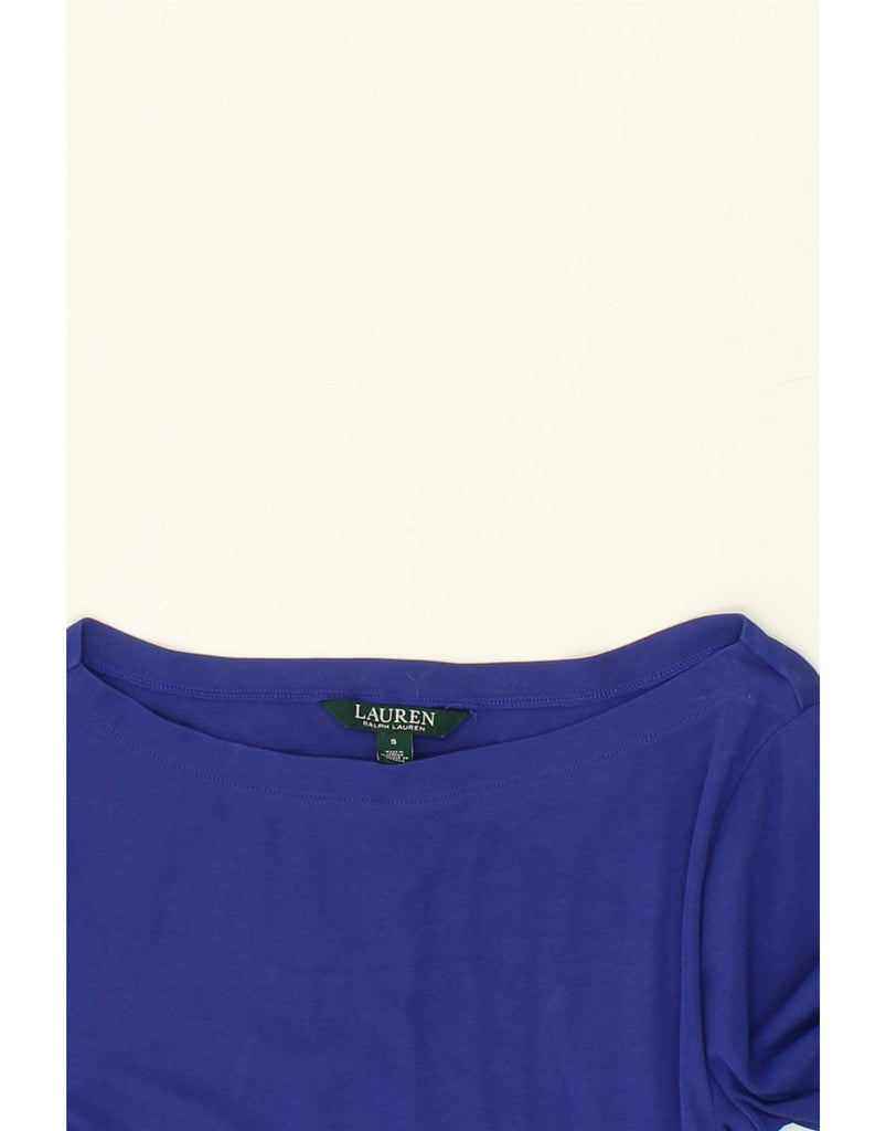 RALPH LAUREN Womens T-Shirt Top UK 10 Small Blue Cotton | Vintage Ralph Lauren | Thrift | Second-Hand Ralph Lauren | Used Clothing | Messina Hembry 