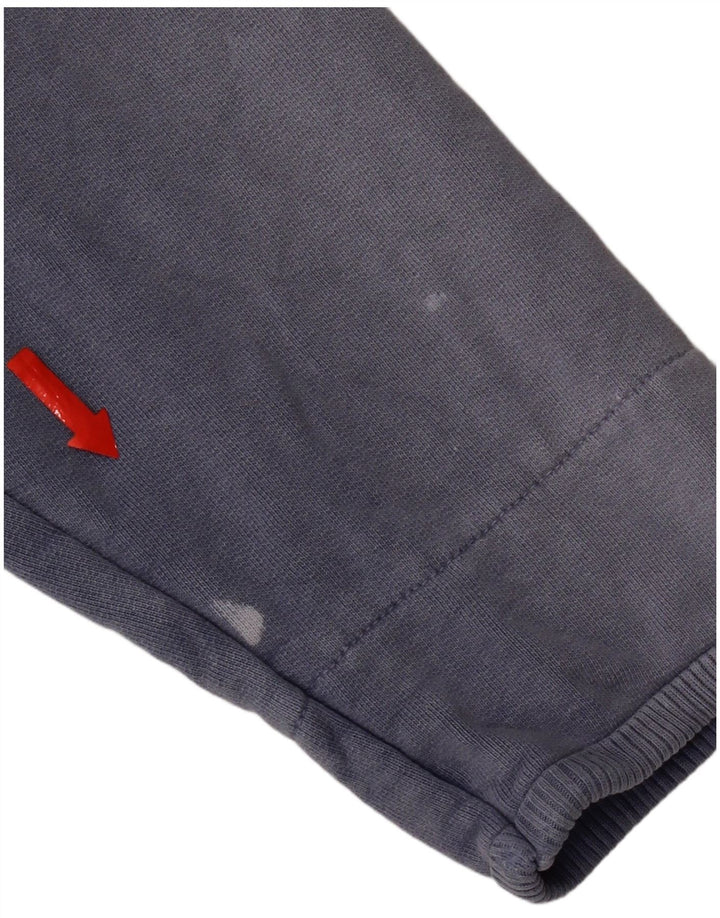 Weird Fish Mens Zip Neck Sweatshirt Jumper Medium Blue Cotton