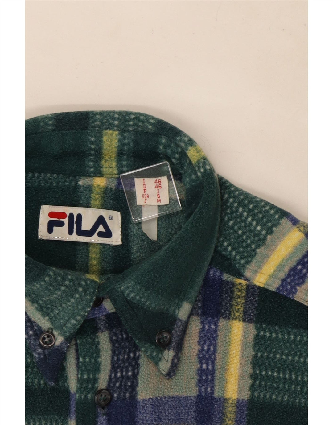 Fila Mens Fleece Shirt IT 46 Small Green