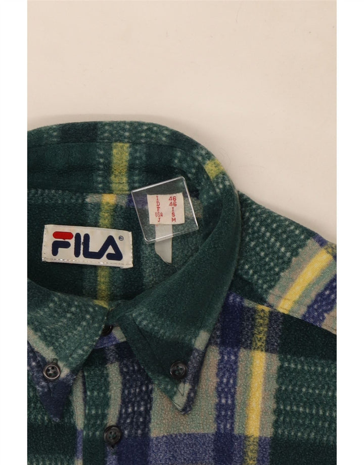 Fila Mens Fleece Shirt IT 46 Small Green