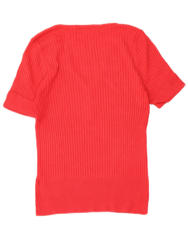Marks & Spencer Womens T-Shirt Top UK 14 Medium Red Viscose