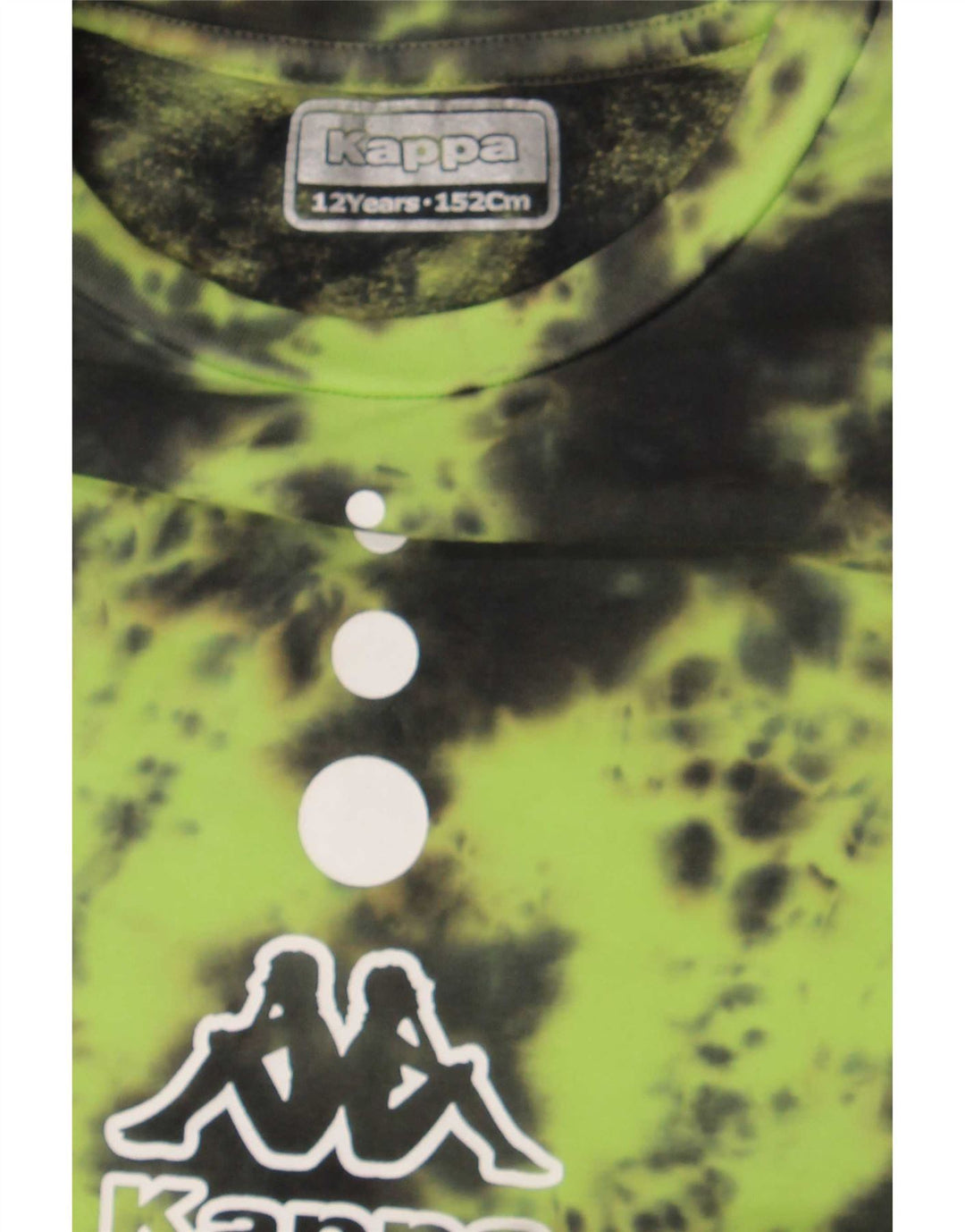 Kappa Boys Graphic Sweatshirt Jumper 11-12 Years Green Tie Dye