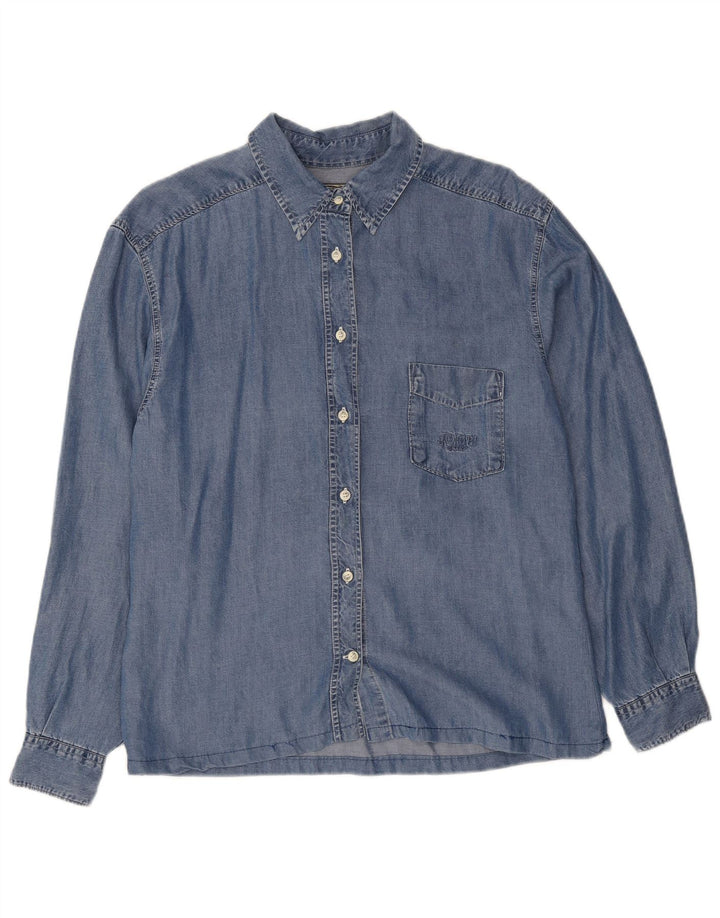Joop Womens Denim Shirt UK 14 Medium Blue