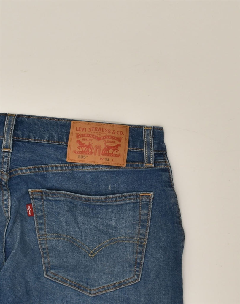 LEVI'S Mens 505 Denim Shorts W31 Medium Blue Cotton | Vintage Levi's | Thrift | Second-Hand Levi's | Used Clothing | Messina Hembry 