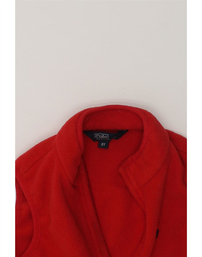 POLO RALPH LAUREN Boys Fleece Gilet 2-3 Years Red Polyester | Vintage Polo Ralph Lauren | Thrift | Second-Hand Polo Ralph Lauren | Used Clothing | Messina Hembry 