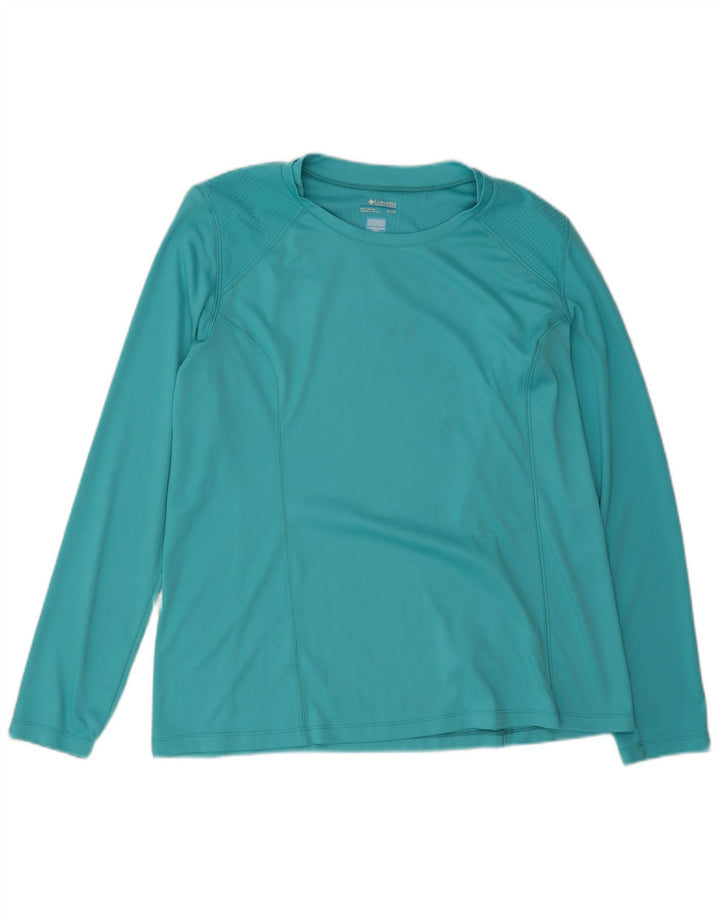 Columbia Womens Top Long Sleeve UK 18 XL Turquoise Polyester