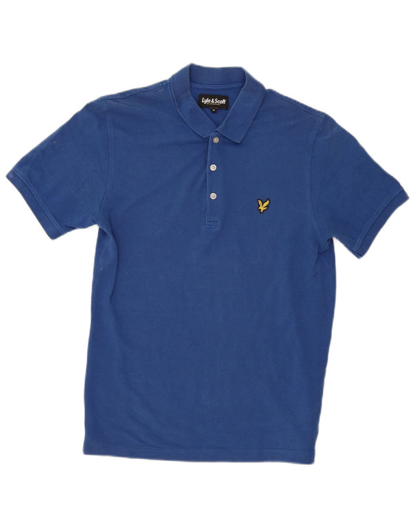 Lyle & Scott Mens Polo Shirt Medium Blue Cotton