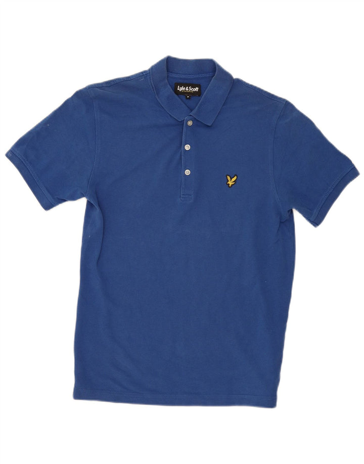 Lyle & Scott Mens Polo Shirt Medium Blue Cotton