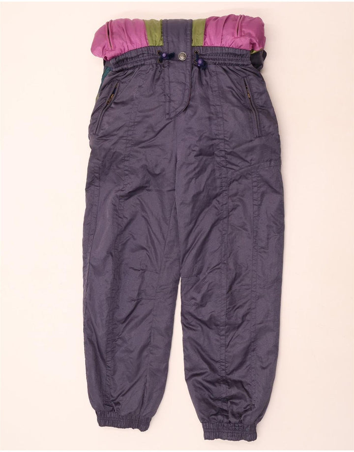 Ninety Eight Womens Ski Jumpsuit UK 12 Medium Navy Blue Colourblock