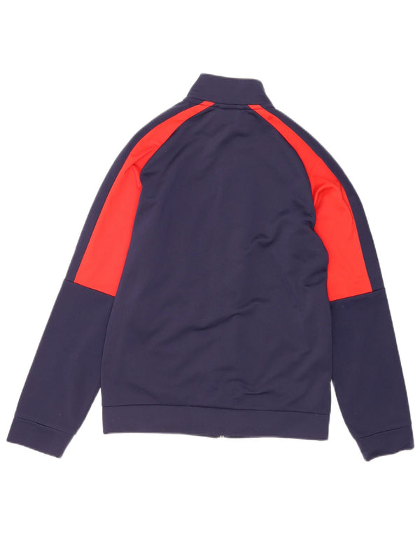 Puma Boys Graphic Tracksuit Top Jacket 13-14 Years Navy Blue Colourblock