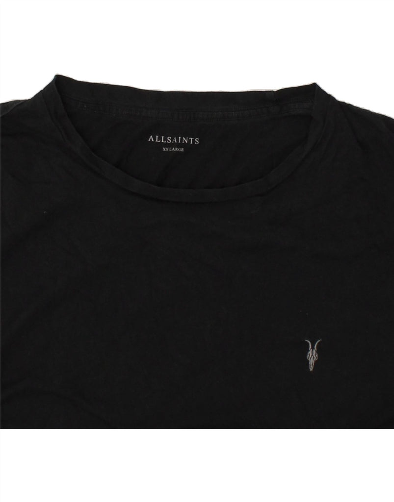 ALL SAINTS Mens T-Shirt Top 2XL Black Cotton | Vintage All Saints | Thrift | Second-Hand All Saints | Used Clothing | Messina Hembry 