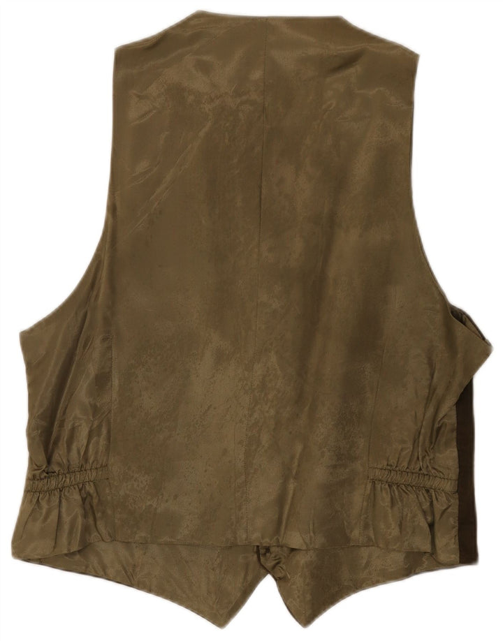 Daniel Dodd Mens Waistcoat IT 54 XL Khaki Cotton