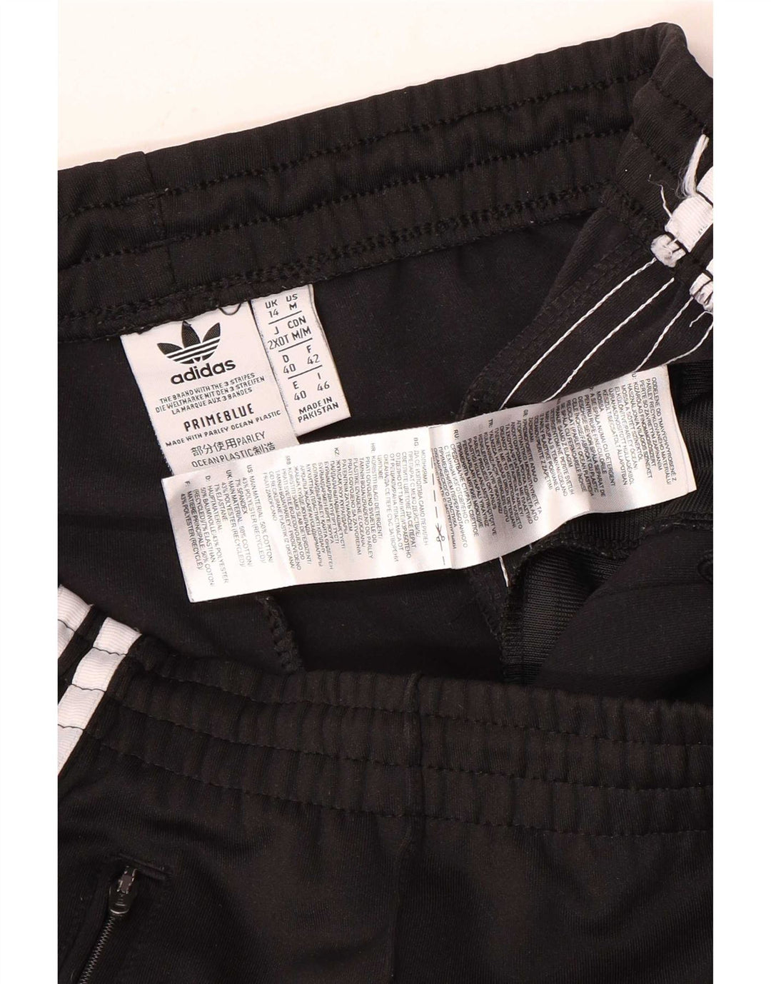 Adidas Womens Tracksuit Trousers UK 14 Medium Black Cotton