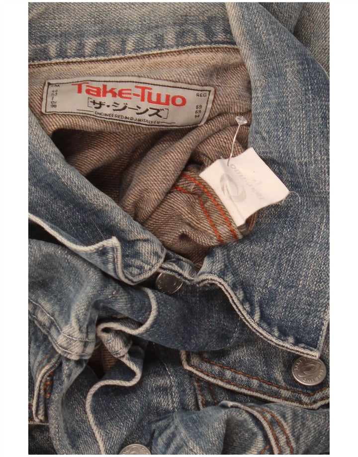 Take Two Mens Denim Jacket UK 40 Large Blue Cotton