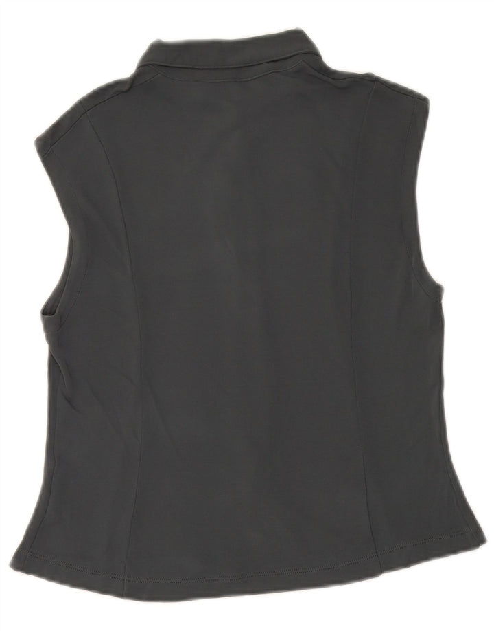 ARMATA DI MARE Womens Sleeveless Shirt Blouse IT 46 Large Grey Viscose