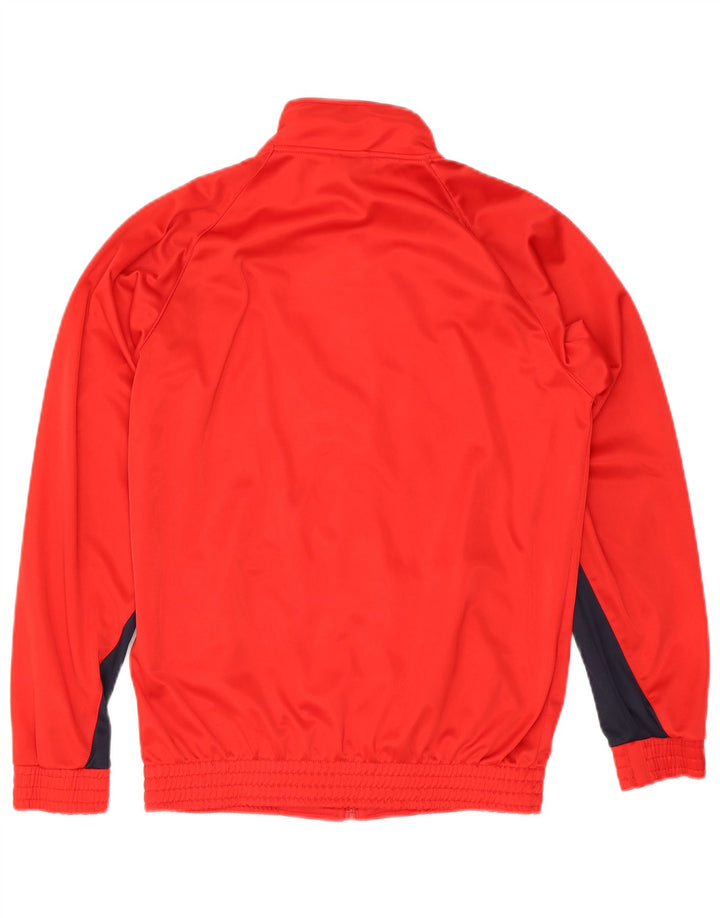 Umbro Mens Tracksuit Top Jacket Medium Red Colourblock Polyester