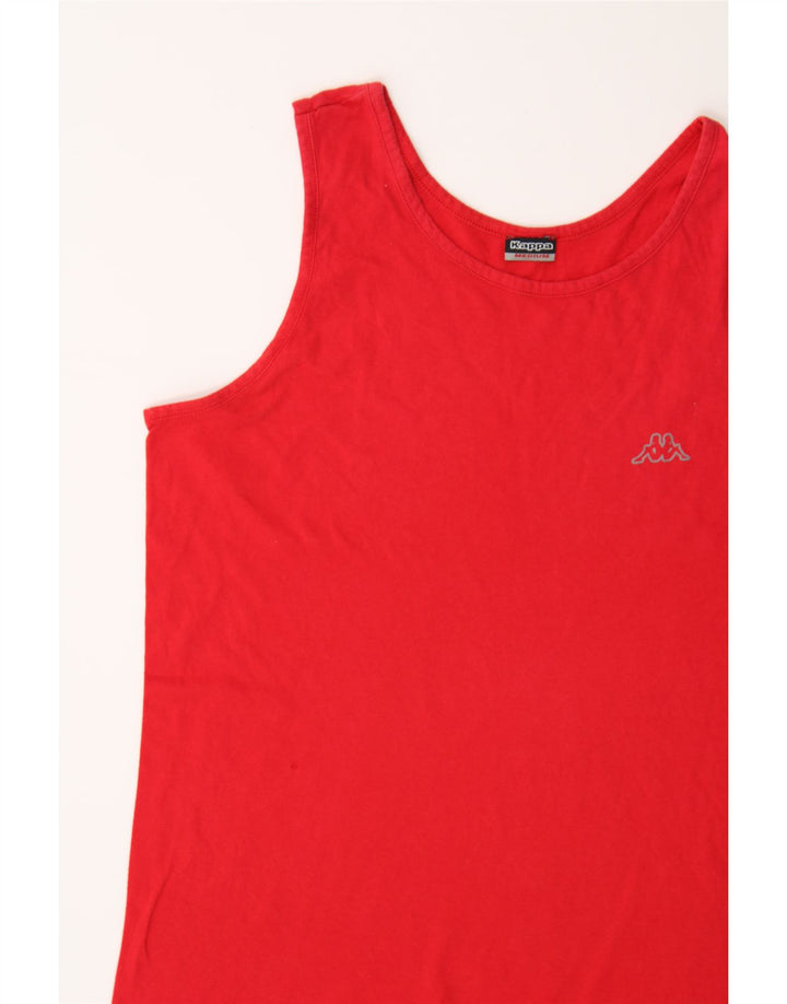 KAPPA Womens Vest Top UK 14 Medium Red