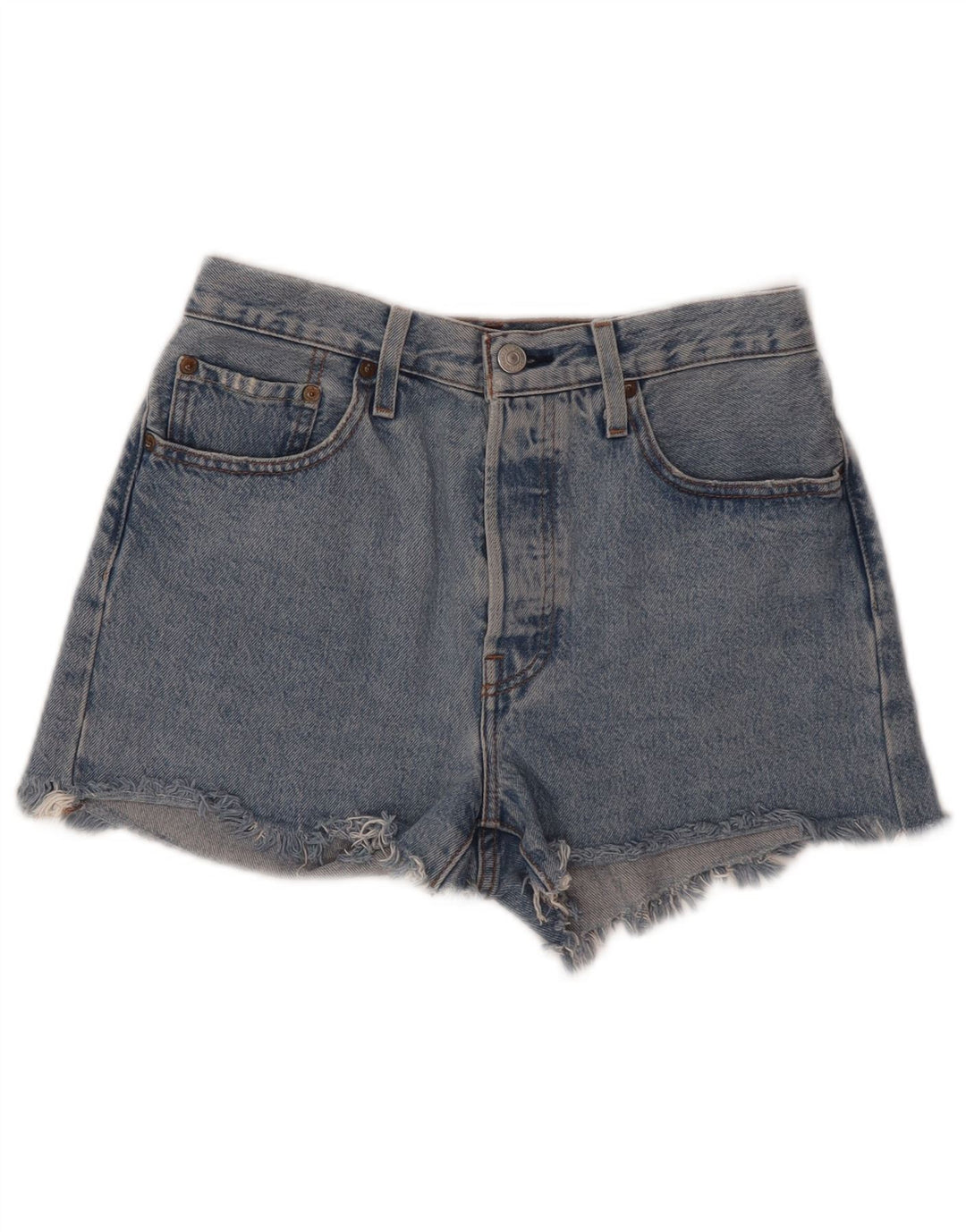 LEVI'S Womens 501 Denim Shorts W27 Small Blue Cotton