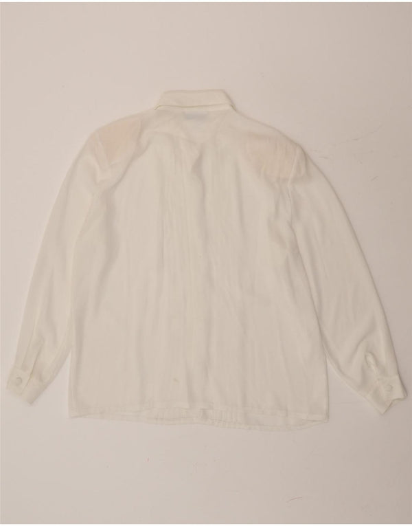Alfred Dunner Womens See Through Shirt Blouse UK 14 Large White