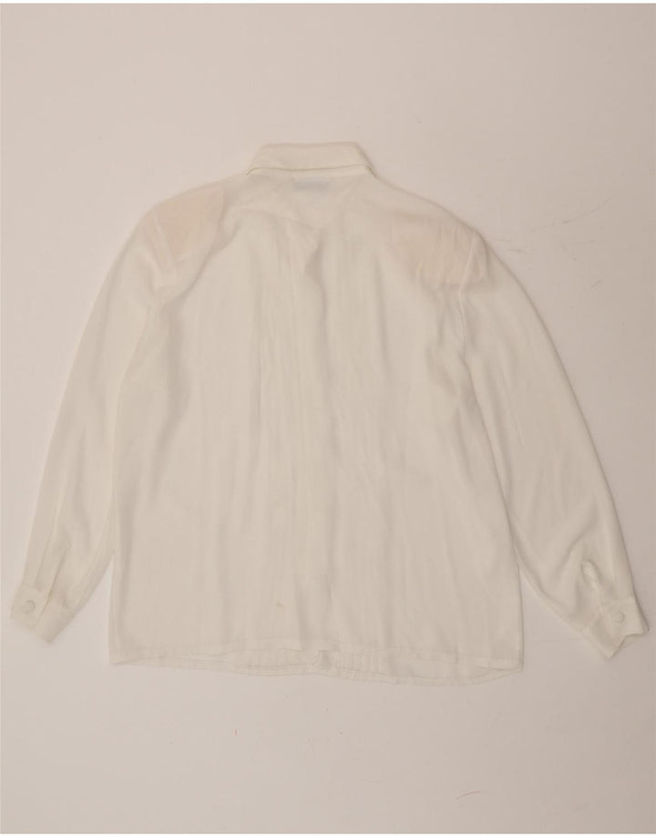 Alfred Dunner Womens See Through Shirt Blouse UK 14 Large White