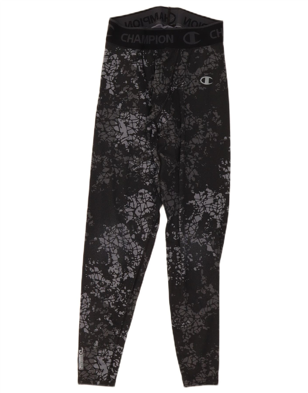 Champion Mens Performance Graphic Leggings Small Grey Camouflage