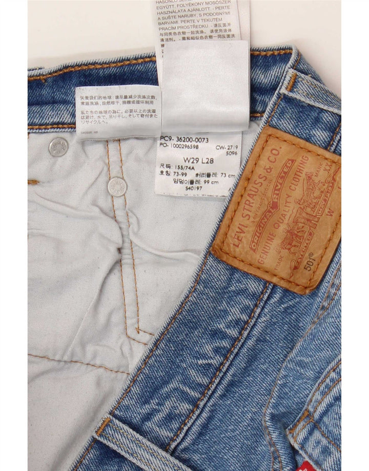 Levi's Womens 501 Straight Jeans  W29 L28 Blue Cotton