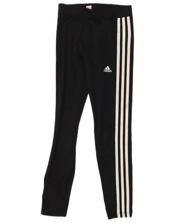 ADIDAS Girls Aeroready Leggings 11-12 Years  Black Polyester