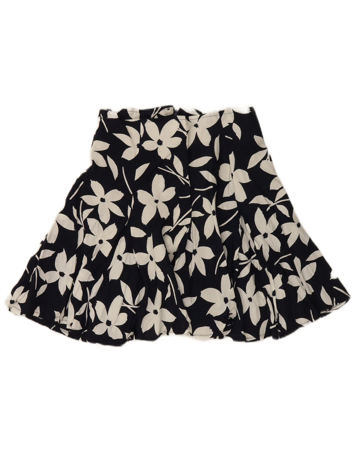 Avant Womens Mini Skirt W28 Medium Black Floral Viscose