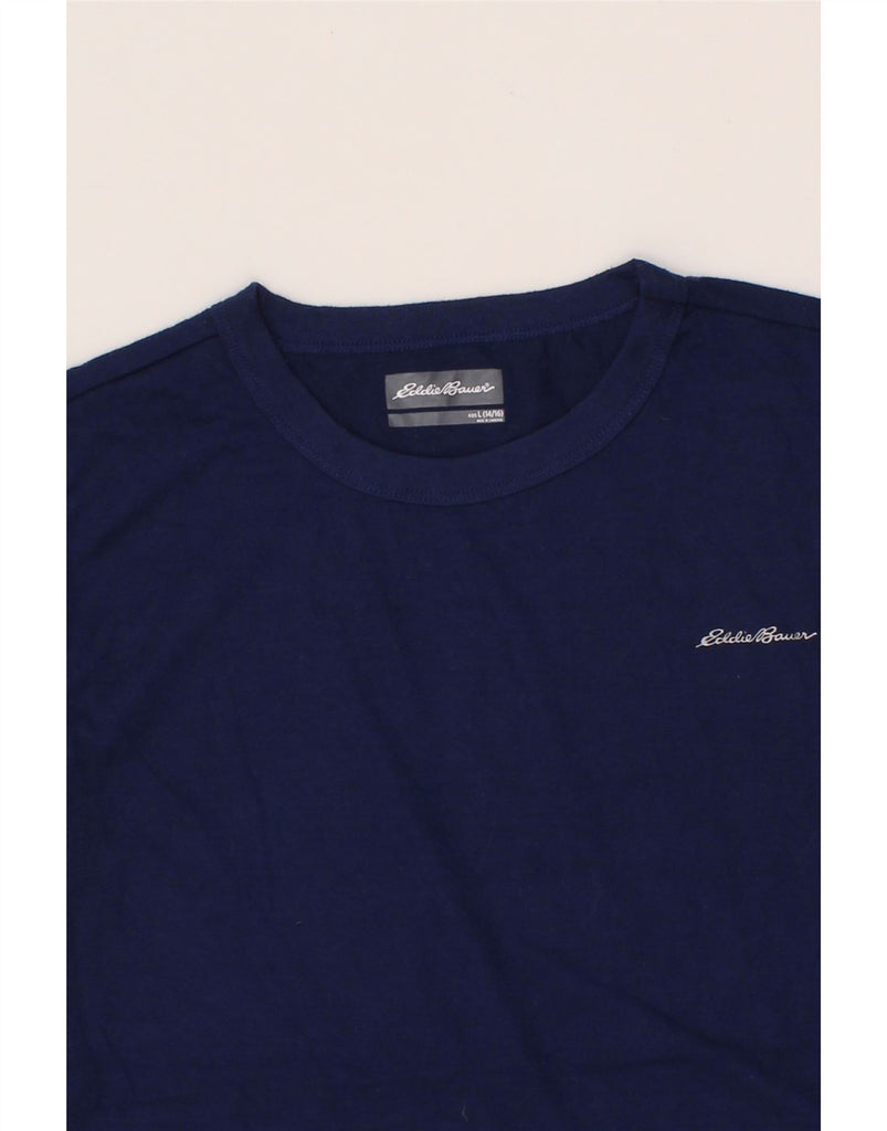 EDDIE BAUER Boys T-Shirt Top 14-15 Years Large Navy Blue Cotton Vintage Eddie Bauer and Second-Hand Eddie Bauer from Messina Hembry 