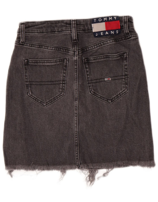 Tommy Hilfiger Womens Denim Skirt W24 XS Grey Cotton