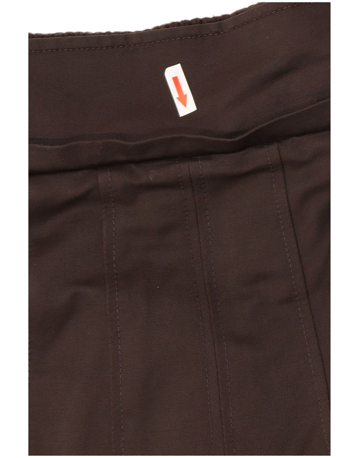 Zara Womens Windbreaker Jacket UK 14 Large Brown Cotton