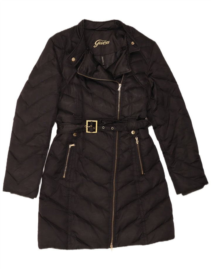Guess Womens Padded Coat UK 10 Small Black Nylon