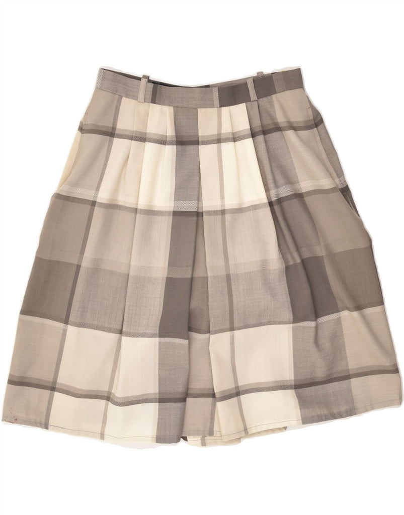 YOUR SIXTH SENSE Womens A-Line Skirt IT 38 XS  W24  Grey Check Polyester | Vintage Your Sixth Sense | Thrift | Second-Hand Your Sixth Sense | Used Clothing | Messina Hembry 