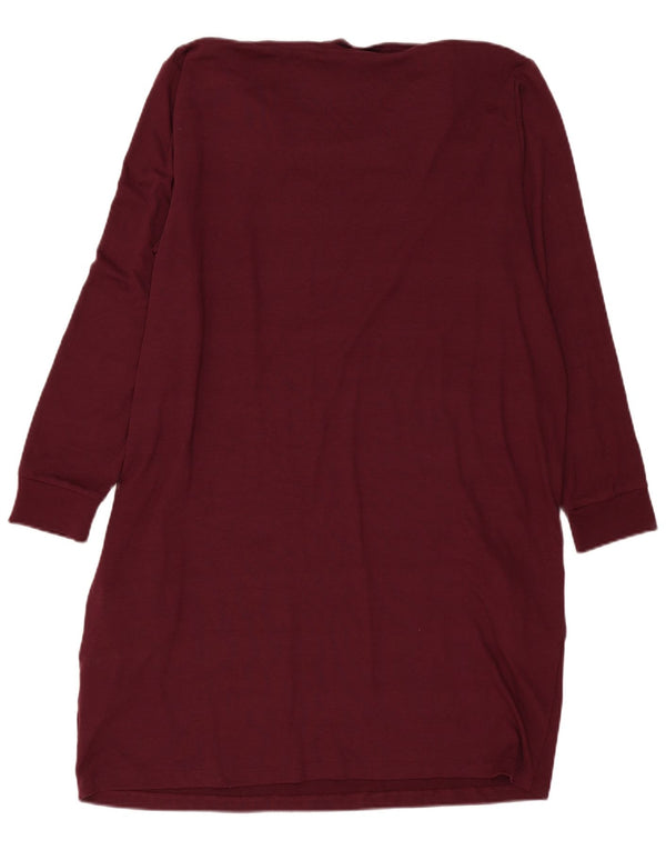 Marks & Spencer Womens Long Sleeve Jumper Dress UK 24 4XL Burgundy