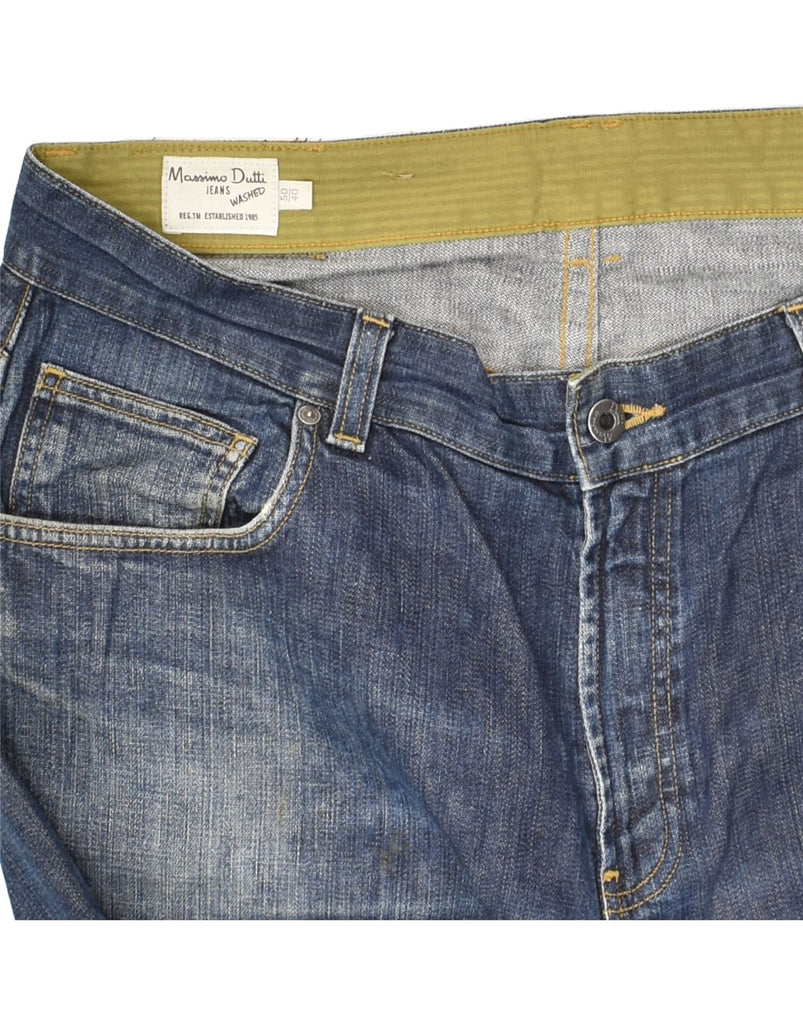 MASSIMO DUTTI Womens Straight Jeans W40 L29 Blue Cotton | Vintage Massimo Dutti | Thrift | Second-Hand Massimo Dutti | Used Clothing | Messina Hembry 