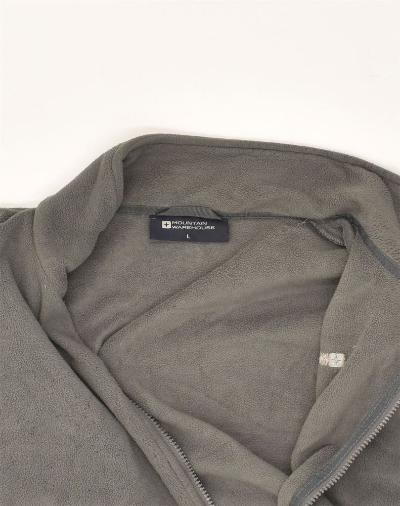 MOUNTAIN WAREHOUSE Mens Fleece Jacket UK 40 Large Grey Polyester | Vintage Mountain Warehouse | Thrift | Second-Hand Mountain Warehouse | Used Clothing | Messina Hembry 